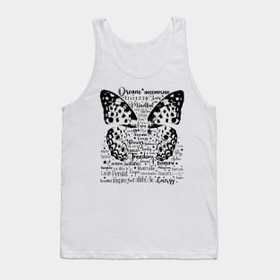 Inspirational Wings in Dark Font Tank Top